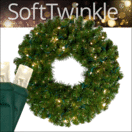 Sequoia Fir SoftTwinkle&reg Prelit Commercial LED Christmas Wreath, Warm White Lights