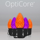 C7 Amber / Purple OptiCore&reg Commercial LED Halloween String Lights