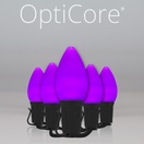 C7 Purple Smooth OptiCore&reg Commercial LED Halloween String Lights