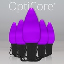 C9 Purple Smooth OptiCore&reg Commercial LED Halloween String Lights