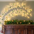 White Climbing Vine Lighted Branches with Warm White LED Lights, 1 pc