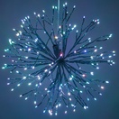Silver Starburst Lighted Branches with RGB LED Lights, 1 pc