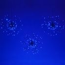 Blue Starburst Lighted Branches with Blue LED Twinkle Lights, 3 pc