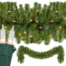 Sequoia Fir Prelit Commercial Christmas Garland, Clear Lights
