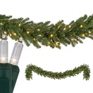 Douglas Fir Prelit LED Christmas Garland, Warm White Lights