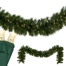 Dunhill Fir Prelit LED Christmas Garland, Warm White Lights