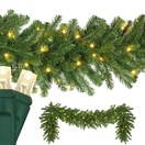 Olympia Pine Prelit Commercial LED Christmas Garland, Warm White Lights