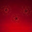 Red Starburst Lighted Branches with Red LED Twinkle Lights, 3 pc