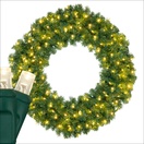 Olympia Pine Prelit Commercial LED Christmas Wreath, Warm White Lights