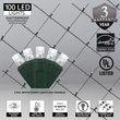 5MM 4'x6' Cool White LED Net Lights, Green Wire