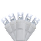  5mm Cool White LED Craft Lights, Commercial, White Wire