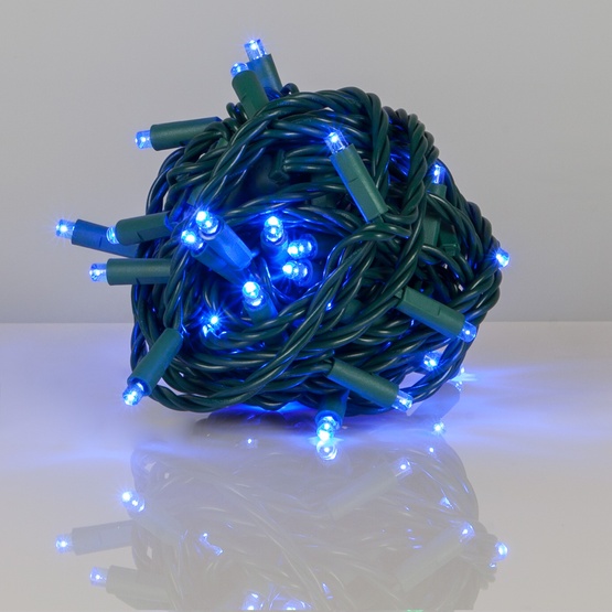 50 Blue Outdoor LED Christmas Tree Lights, Mini 5MM