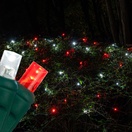 5mm Red, Cool White LED Net Lights, Green Wire