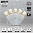 70 5mm Warm White LED Icicle Lights