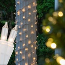 Clear Column Wrap Lights, White Wire