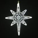 Clear Bethlehem Star with Etched Starburst Design 
