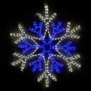 LED 36 Point Star Center Snowflake, Blue and Cool White Lights 