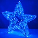 Wintergreen Lighting&reg LED Five Point Dimensional Star, Blue Lights