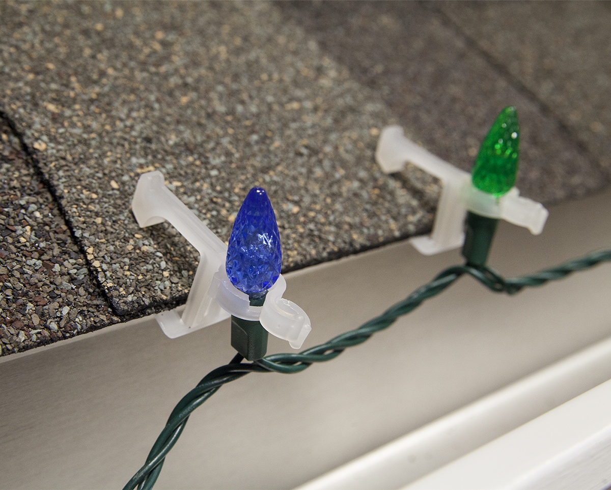 all in one light clip hanging mini string lights on shingles