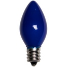 C7 Blue Christmas Light Bulbs, Opaque