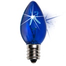 C7 Twinkle Blue Christmas Light Bulbs, 7 Watt