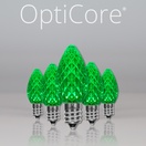 C7 Green OptiCore&reg LED Christmas Light Bulbs