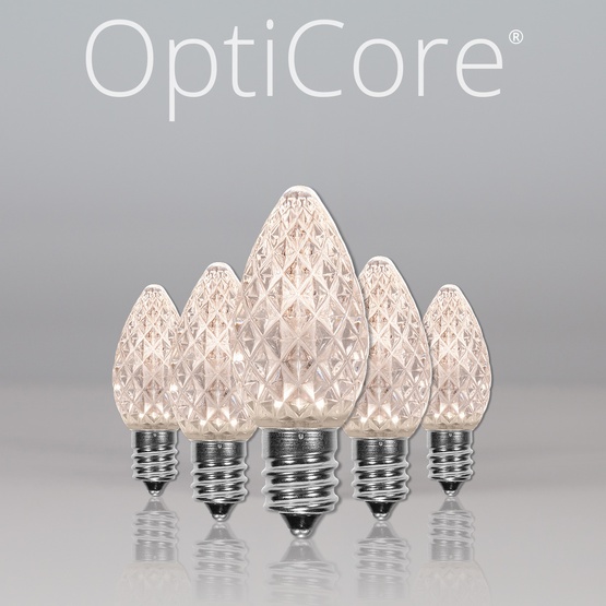 C7 Warm White OptiCore LED Christmas Light Bulbs, Box of 25