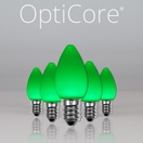C7 Green Smooth OptiCore&reg LED Christmas Light Bulbs