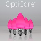 C7 Pink Smooth OptiCore&reg LED Christmas Light Bulbs