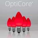 C7 Red Smooth OptiCore&reg LED Christmas Light Bulbs