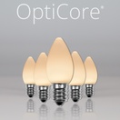 C7 Warm White Smooth OptiCore&reg LED Christmas Light Bulbs