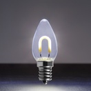 C7 Cool White Shatterproof FlexFilament&reg LED Vintage Christmas Light Bulbs