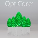 C7 Green OptiCore&reg Commercial LED Christmas String Lights