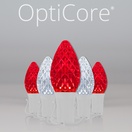C7 Cool White / Red OptiCore&reg Commercial LED Christmas String Lights
