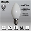 C7 White Christmas Light Bulbs, Opaque