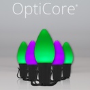 C7 Green / Purple Smooth OptiCore&reg Commercial LED Halloween String Lights