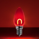 C7 Red Shatterproof FlexFilament&reg LED Vintage Christmas Light Bulbs