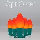 C7 Amber Smooth OptiCore&reg Commercial LED Halloween String Lights