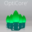 C7 Green Smooth OptiCore&reg Commercial LED Christmas String Lights