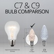 C7 Warm White OptiCore LED Christmas Light Bulbs, Box of 25