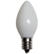 C7 White Christmas Light Bulbs, Opaque