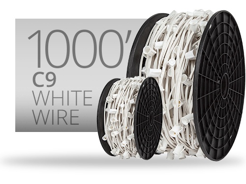 1000' White C9 Light Stringers