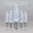 C9 Cool White OptiCore LED Christmas Light Bulbs, Box of 25