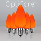 C9 Amber / Orange Smooth OptiCore&reg LED Christmas Light Bulbs
