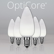 C9 Cool White Smooth OptiCore LED Christmas Light Bulbs