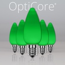 C9 Green Smooth OptiCore&reg LED Christmas Light Bulbs