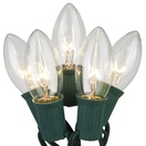 25 C9 Clear Christmas Lights