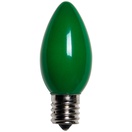 C9 Green Christmas Light Bulbs, Opaque