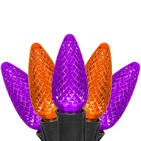 C9 Purple & Orange LED Halloween Lights