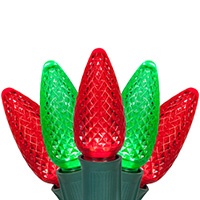 C9 Red & Green LED Christmas Lights